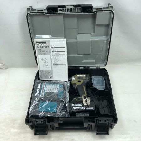  MAKITA マキタ 工具 インパクトドライバ 未使用品(S) 充電器・充電池1個・ケース付 コードレス式 TD173D オリーブ