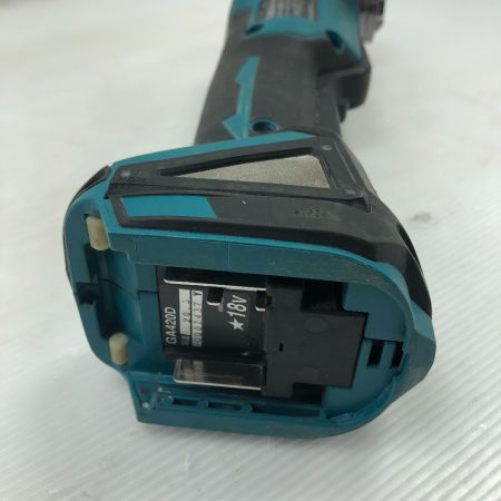  MAKITA マキタ 工具 ディスクグラインダー 本体のみ コードレス式　砥石付き GA420D ブルー