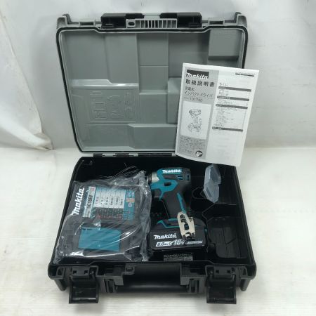  MAKITA マキタ 工具 インパクトドライバ 未使用品(S) 充電器・充電池1個・ケース付 TD173D ブルー