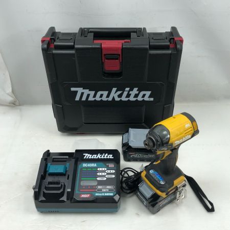  MAKITA マキタ 工具 インパクトドライバ 充電器・充電池2個・ケース付 TD002G イエロー
