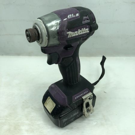  MAKITA マキタ 工具 インパクトドライバ 未使用品(S) 充電器・充電池1個・ケース付 TD173D パープル