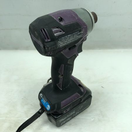  MAKITA マキタ 工具 インパクトドライバ 未使用品(S) 充電器・充電池1個・ケース付 TD173D パープル