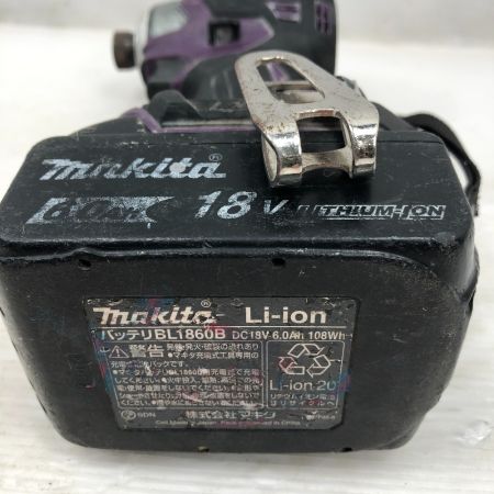  MAKITA マキタ 工具 インパクトドライバ 未使用品(S) 充電器・充電池1個・ケース付 TD173D パープル