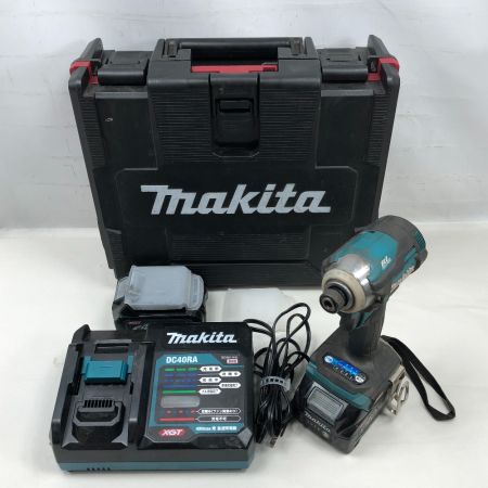  MAKITA マキタ 工具 インパクトドライバ 充電器・充電池2個・ケース付 コードレス式 40v TD001GRDX ブルー