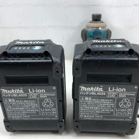  MAKITA マキタ 工具 インパクトドライバ 充電器・充電池2個・ケース付 コードレス式 40v TD001GRDX ブルー