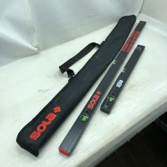  SOLA 水平器 ボックスレベル 創業75周年記念限定モデル AZ60＋120 BAG付 ブラック Bランク