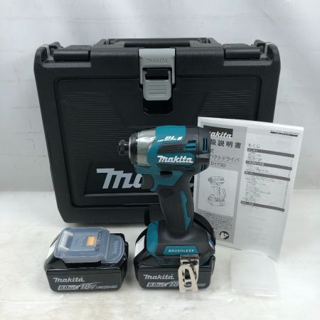  MAKITA マキタ 工具 インパクトドライバ 未使用品(S) 充電池2個・ケース付 コードレス式 TD173D ブルー