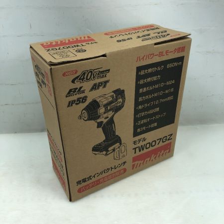  MAKITA マキタ 工具 インパクトレンチ 未使用品(S) 本体のみ コードレス式 40v TW007GZ ブルー