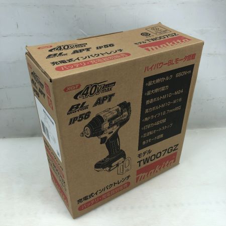  MAKITA マキタ 工具 インパクトレンチ 未使用品(S) 本体のみ コードレス式 40v TW007GZ ブルー