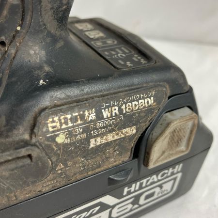 HITACHI 日立 工具 インパクトレンチ HITACHI WR18DBDL ブラック 充電器・充電池1個付  18v 6.0Ah WR18DBDL ブラック