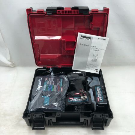 MAKITA マキタ 工具 インパクトドライバ 未使用品(S) 充電器・充電池2個・ケース付 コードレス式 40v TD002GRDXB ブラック