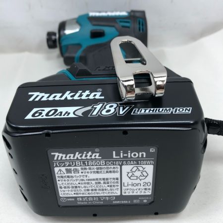 MAKITA マキタ 工具 インパクトドライバ 未使用品(S) 充電器・充電池1個・ケース付 TD173D ブルー