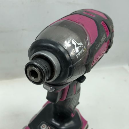  HITACHI 日立 工具 インパクトドライバ 充電器・充電池2個・ケース付 WH18DDL2 ショッキングピンク