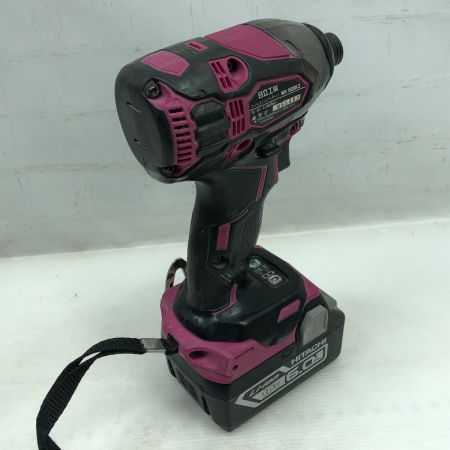  HITACHI 日立 工具 インパクトドライバ 充電器・充電池2個・ケース付 WH18DDL2 ショッキングピンク