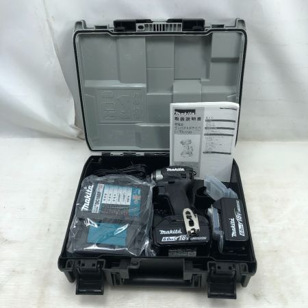  MAKITA マキタ 工具 インパクトドライバ 未使用品(S) 充電器・充電池2個・ケース付 コードレス式 TD173DRGXB ブラック