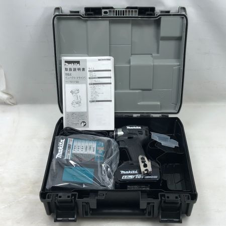  MAKITA マキタ 工具 インパクトドライバ 未使用品(S) 充電器・充電池1個・ケース付 コードレス式 TD173D ブラック