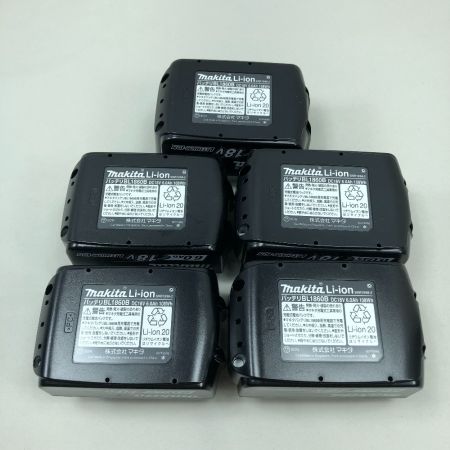  MAKITA マキタ 工具関連用品 バッテリー 未使用品(S) ５個セット BL1860B ブラック