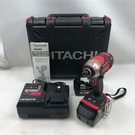  HITACHI 日立 工具 インパクトドライバ 充電器・充電池2個・ケース付 コードレス式 WH18DDL2 レッド
