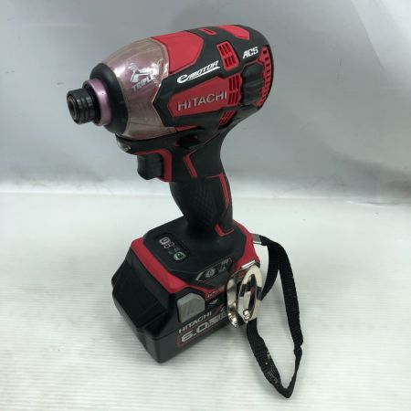  HITACHI 日立 工具 インパクトドライバ 充電器・充電池2個・ケース付 コードレス式 WH18DDL2 レッド