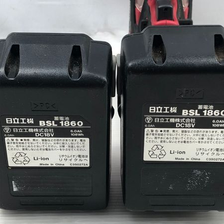  HITACHI 日立 工具 インパクトドライバ 充電器・充電池2個・ケース付 コードレス式 WH18DDL2 レッド