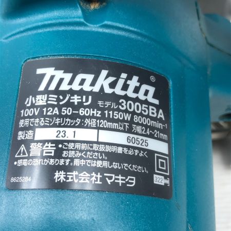  MAKITA マキタ 工具 ミゾキリ 本体のみ コード式 3005BA ブルー