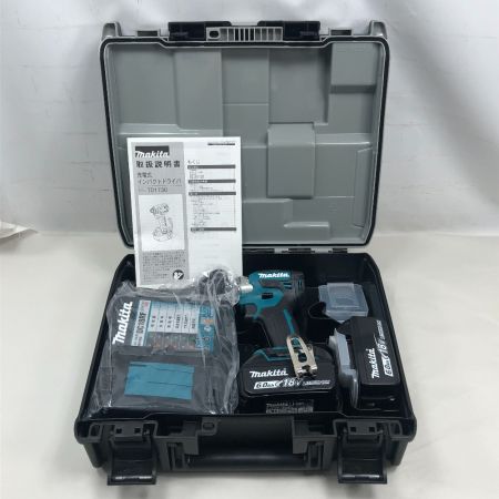  MAKITA マキタ 工具 インパクトドライバ 未使用品(S) 充電器・充電池2個・ケース付 コードレス式 TD173DRGX ブルー