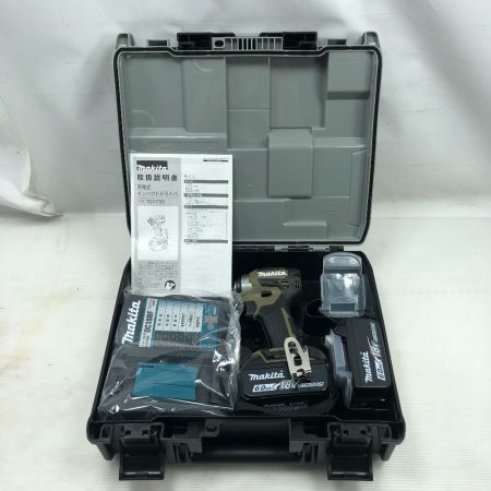  MAKITA マキタ 工具 インパクトドライバ 未使用品(S) 充電器・充電池2個・ケース付 コードレス式 TD173DRGXO オリーブ