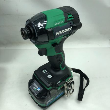  HiKOKI ハイコーキ 工具 インパクトドライバ 未使用品(S) 充電器・充電池2個・ケース付 コードレス式 WH36DD グリーン
