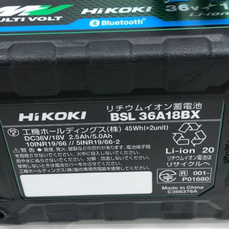  HiKOKI ハイコーキ 工具 インパクトドライバ 未使用品(S) 充電器・充電池1個・ケース付 コードレス式 WH36DD ブラック