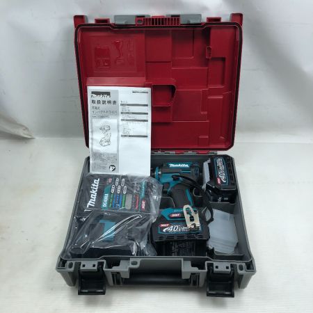  MAKITA マキタ 工具 インパクトドライバ 未使用品(S) 充電器・充電池2個・ケース付 コードレス式 40v TD003GRAX ブルー