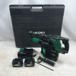 ◇◇ HiKOKI ハイコーキ 工具 ハンマドリル 充電器・充電池2個・ケース付 コードレス式 36v DH36DPB グリーン Cランク