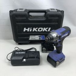 ◇◇ HiKOKI ハイコーキ 工具 インパクトドライバ 充電器・充電池2個・ケース付 コードレス式 FWH14DF ブルー Cランク