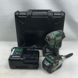 ◇◇ HiKOKI ハイコーキ 工具 インパクトドライバ 充電器・充電池2個・ケース付 コードレス式 WH36DC グリーン Cランク