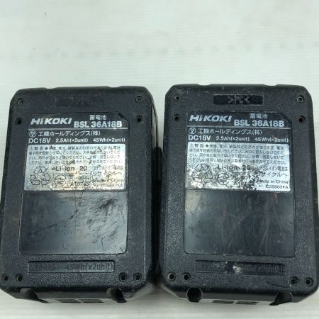  HiKOKI ハイコーキ 工具 インパクトドライバ 充電器・充電池2個・ケース付 コードレス式 WH36DC グリーン