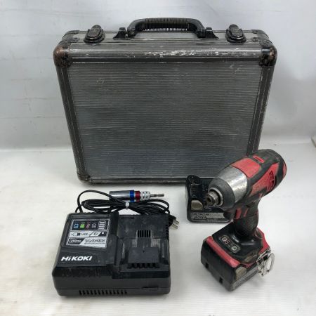  HITACHI 日立 工具 インパクトドライバ 充電器・充電池2個・限定モデルケース付 コードレス式 14.4v WH14DDl レッド
