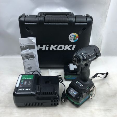  HiKOKI ハイコーキ インパクトドライバ 充電器・充電池2個・ケース付 コードレス式 WH36DC グリーン