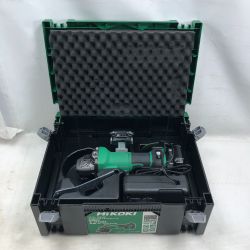 ◇◇ HiKOKI ハイコーキ 工具 ディスクグラインダー 充電器・充電池2個・ケース付 コードレス式 G1210DA グリーン Bランク