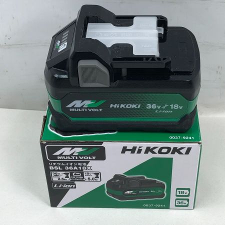  HiKOKI ハイコーキ バッテリー 未使用品(S) 本体のみ BSL36A18X ブラック