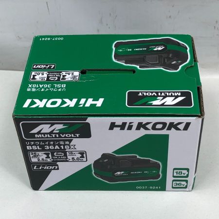  HiKOKI ハイコーキ バッテリー 未使用品(S) 本体のみ BSL36A18X ブラック