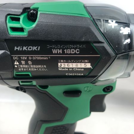  HiKOKI ハイコーキ 工具 インパクトドライバ 充電器・充電池1個・ケース付 コードレス式 WH18DC グリーン