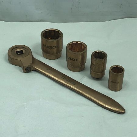  TRUSCO トラスコ 工具 ハンドツール 防爆ラチェットレンチ ソケット4つ付