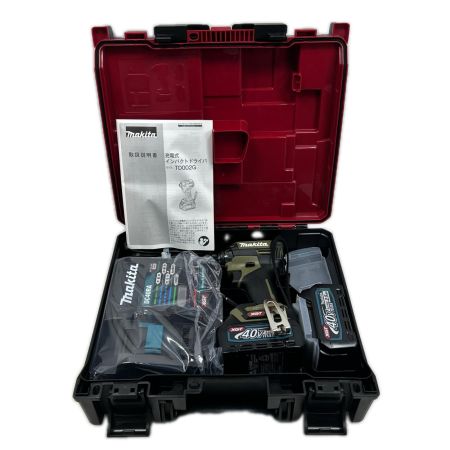 MAKITA マキタ インパクトドライバ 未使用品(S) 充電器・充電池2個・ケース付 コードレス式 40v 2.5Ah TD002GRDXO オリーブ