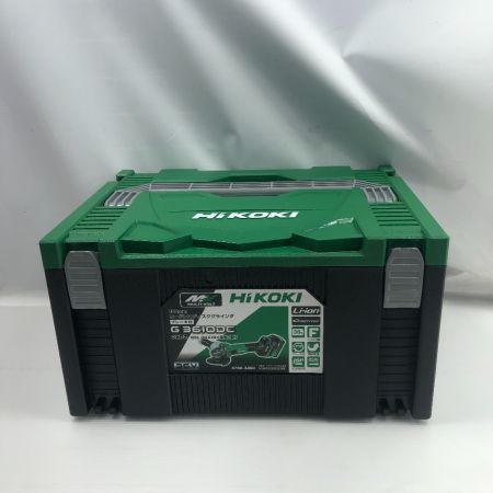  HiKOKI ハイコーキ 工具 ディスクグラインダー 未使用品(S) 充電器・充電池2個・ケース付 コードレス式 G3610DC グリーン