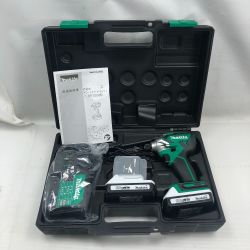 ◇◇ MAKITA マキタ 工具 インパクトドライバ 程度A 充電器・充電池2個・ケース付 コードレス式 MTD002DSAX グリーン Aランク