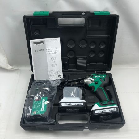  MAKITA マキタ 工具 インパクトドライバ 程度A 充電器・充電池2個・ケース付 コードレス式 MTD002DSAX グリーン