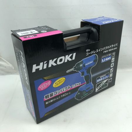  HiKOKI ハイコーキ 工具 インパクトドライバ 未使用品(S) 充電器・充電池2個・ケース付 コードレス式 FWH18DA