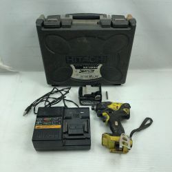 ◇◇ HITACHI 日立 工具 インパクトドライバ 充電器・充電池1個・ケース付 コードレス式 14.4v 6.0Ah WH14DSL イエロー Cランク