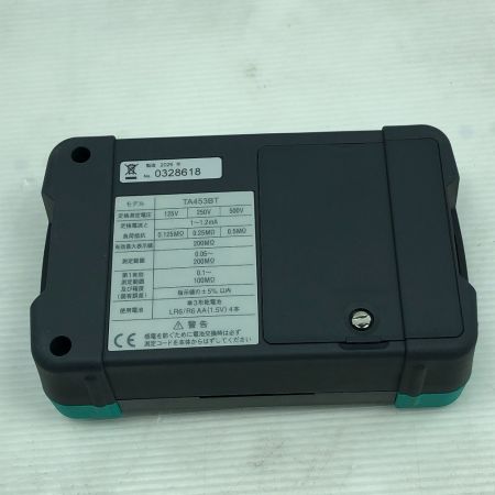  イチネンTASCO 絶縁抵抗計 本体のみ TA453BT ブラック