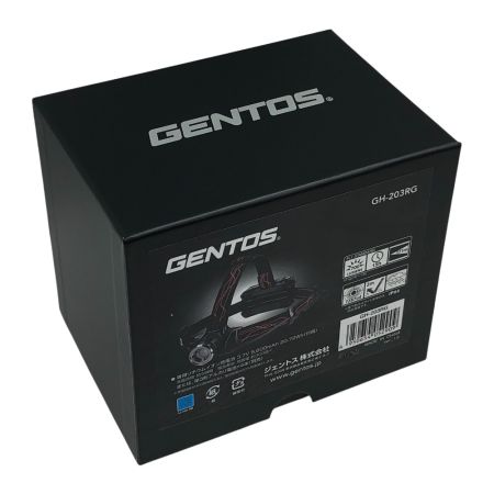  GENTOS ヘッドライト 未使用品(S) GH-203RG ブラック