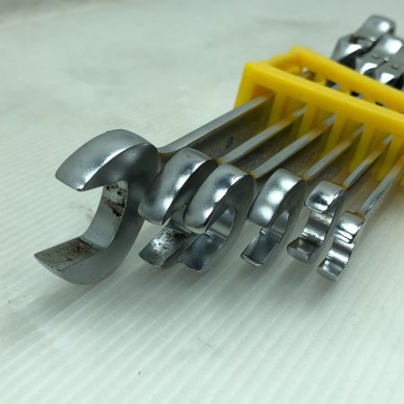  TOP工業 首振りロックラチェットコンビセット 8-17 ６本セット FRC-6000LK シルバー